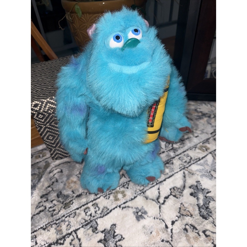 Disney Store Pixar Monsters Inc Sully Sullivan 12" Plush Sound Working, Tested